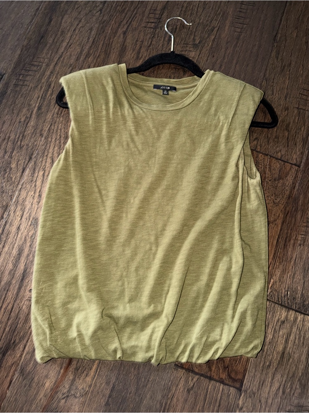 Joe's Jeans Olive Green Sleeveless Bubble Hem Tank Top